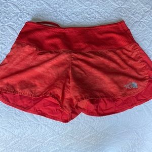 Red Orange North Face Flight Series Shorts
